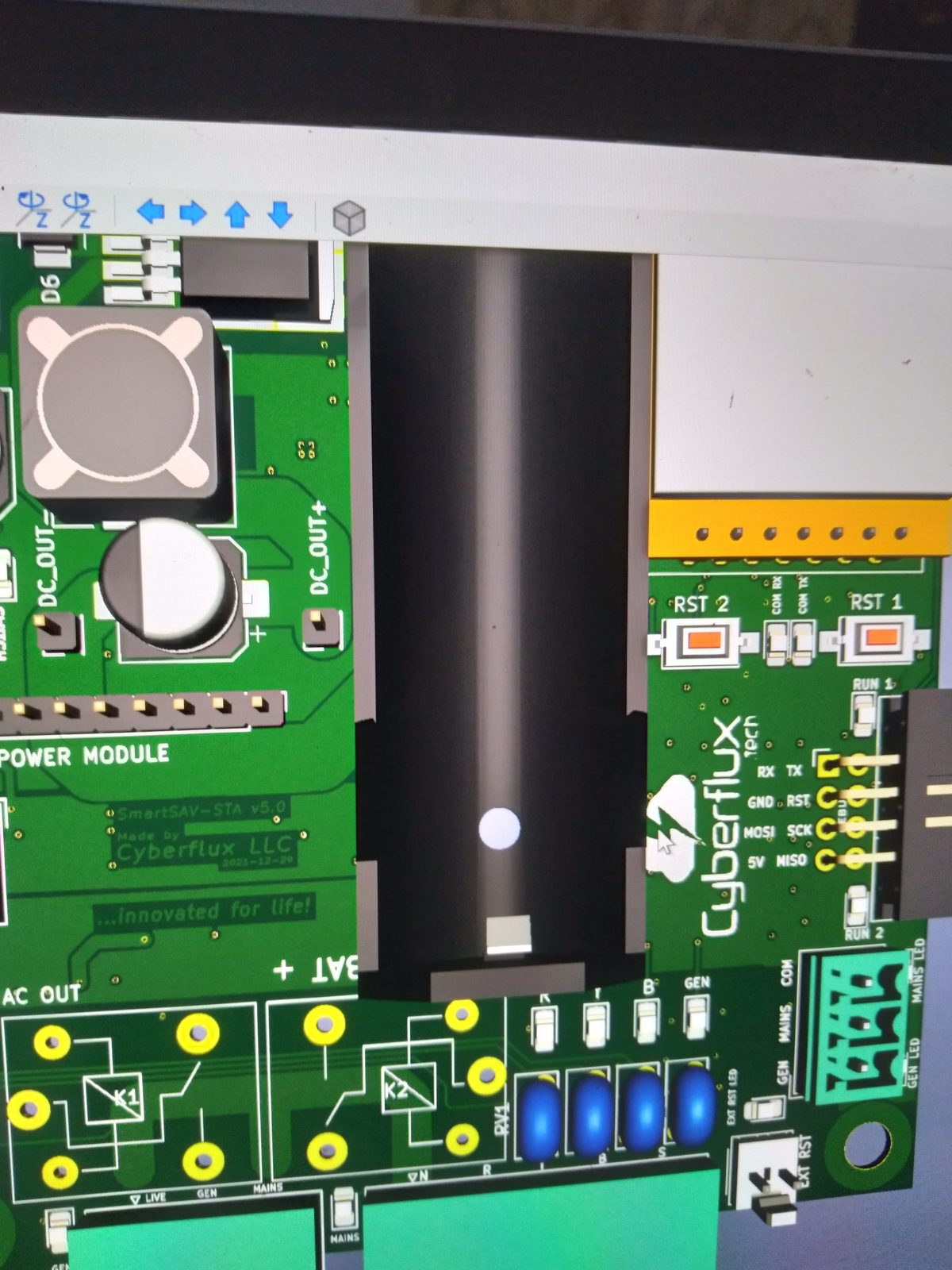 SmartSAV-STA v1.0 &mdash; full PCB design render